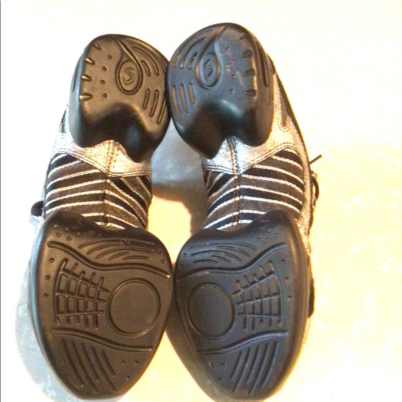 Shazz dance sneakers black/silver electron sz 7m - Picture 4 of 5